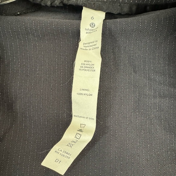Lululemon black pinstripe jacket - Picture 6 of 6